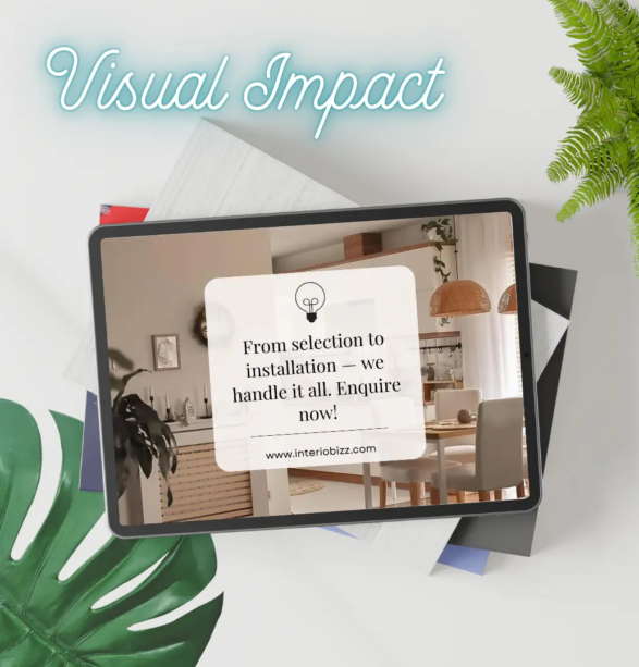 alt="Graphic Designing service for an Interior designing company by Media Sure"